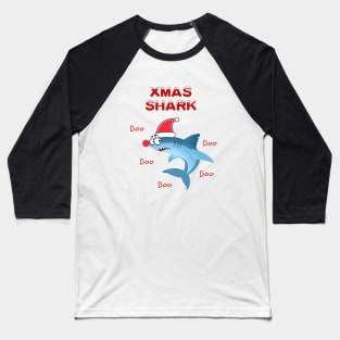 Christmas Shark Baseball T-Shirt